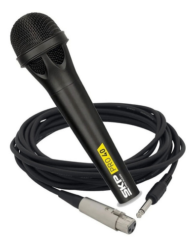 Micrófono Skp Pro 40 Dinámico Cardiode Cable 5mts Xlr A Plug