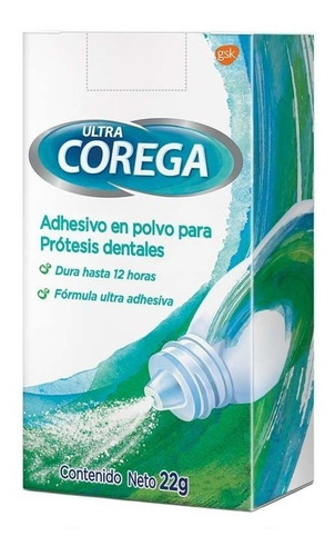 Ultra Corega Adhesivo Prótesis Dentales Polvo X 22 Gr.