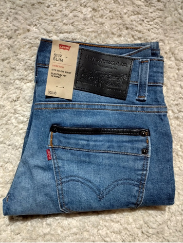 Pantalón Levi's Hombre 511 Slim Con Piel, Talla 30x30 (505)