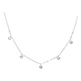 Gargantilla Choker Plata 925 De 35-38cm Cubics Extensible