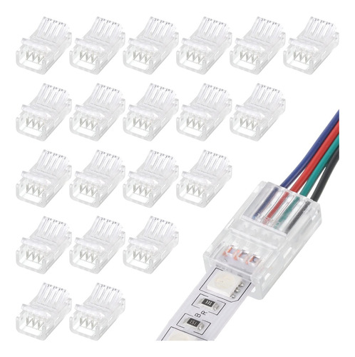 Conectores De Tira De Luz Led, 20 Conectores De Adaptador Le