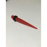 Piercing Alargador Acrílico Modelo Pino 6mm Cor Vermelho