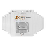 Kit 100 Memorias Usb 8gb Metálica 2.0 4geek Blister 