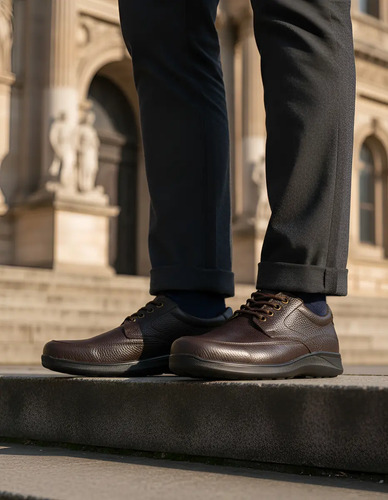 Zapato Confort Hombre Corte Piel Vacuno Casual Cómodos
