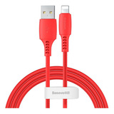 Cabo Carregador De iPhone Usb Lightning 120cm Baseus - Vr Cor Vermelho