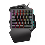 Teclado Gamer Mecânico De Uma Mão Com Iluminação Led