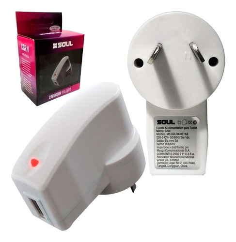 Fuente De Alimentacion Usb 220v 5v 2a Cargador Viajero Soul