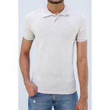 Camisa Polo Manga Curta Masculina 07494019 Slim Ogochi Cinza