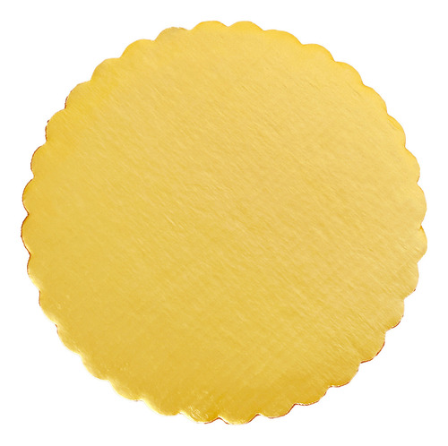 10 Pzas Base Pastelera De Cartón Redonda 28 Cm Dorada / Oro Color Dorado