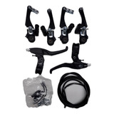 Juego De Frenos Bici V-brake Kit Plastico + Manijas Del+tras