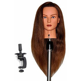 Maniqui Cabeza Cabello Natural Marrón 60 Cm Zvena Beauty