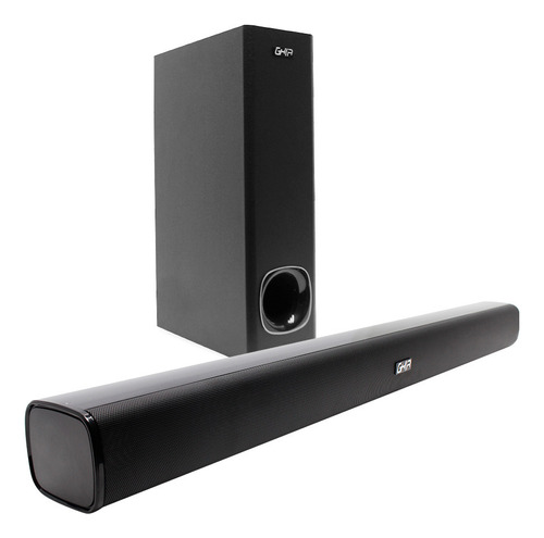 Ghia Gsb-002 Barra De Sonido Con Subwoofer 2.1 Canales Bluetooth Aux