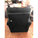 Sillon Berger Clio Felpa Negra Nuevo 104x91x86 Cm