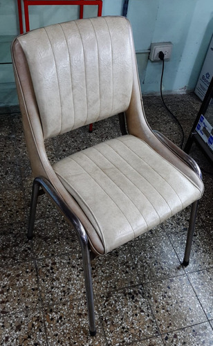 Silla De Oficina Cuerina Beige