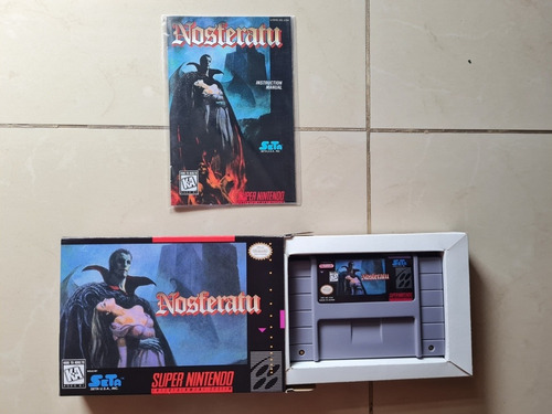 Nosferatu Cartucho Rpro Con Caja Y Manual Rpro Snes