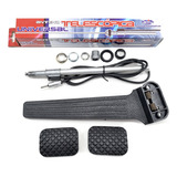 Kit Antena Cromada 4 Estágios + Jogo Capas Pedal Freio Embreagem + Pedal Acelerador Chevrolet Opala E Caravan