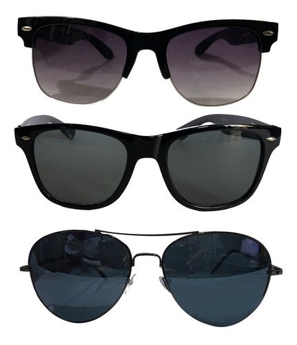 Combo Combinado X3 Lentes De Sol Proteccion Uv 400 Oferta