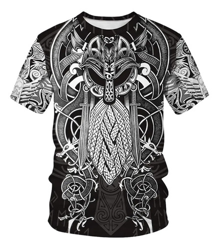 Blusa Unissex 3d Legal Vikings Tatuagem Mitologia Nórdica Ca