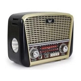 Rádio Retrô J-107t Bluetooth / Fm /micro Sd Caixa De Som 