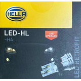 Hella Focos Retrofit H4 Biled 200% Mas Luz 6500k 12-24v 24w