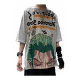 Camisa De Pareja De Anime De Una Pieza Con Estampado De Zoro