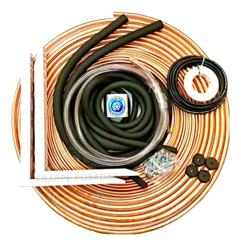 Kit Aire Acondicionado Caños 1/4 Y 1/2 X 3 Mts Para 4500fg