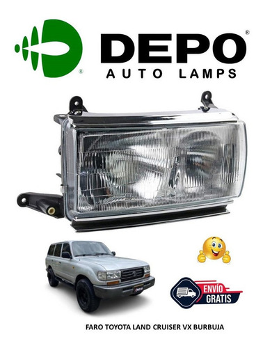 Faro Izquierdo Toyota Land Cruiser Burbuja Fj82 93 Depo Foto 3