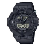 Reloj Casio G-shock Front Button Dig/ana Ga-700bce-1a Correa Negro Bisel Negro Fondo Negro