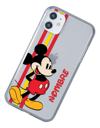 Funda Para iPhone Mickey Mouse Personalizada Nombre