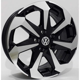 05 Rodas Vw Gol Voyage Aro 14 4x100 (5 Unid. )+bicos Cor Preto Com Diamantado