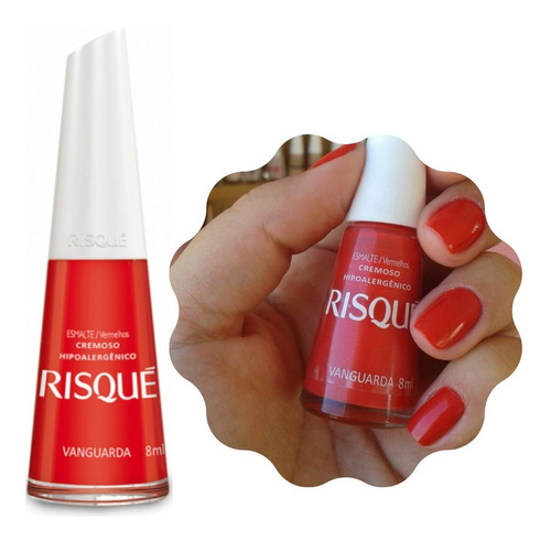 Esmalte Risque Vanguarda Vermelho Cremoso Hipoalergênico