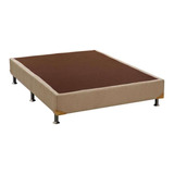 Base Para Cama Box Casal Camurça I Creme