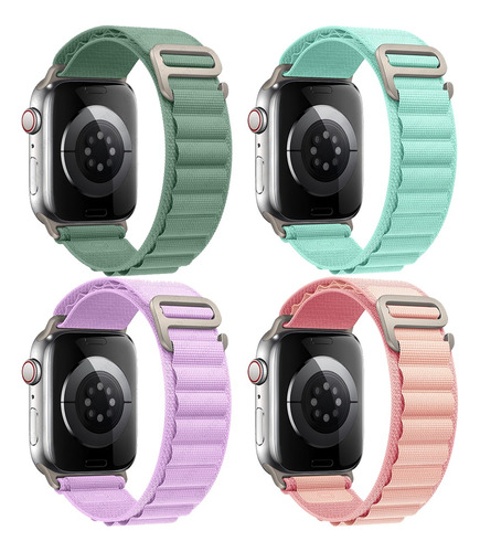 4 Correas Para Apple Watch Series Ultra 8 7 Se 5 Alpine Loop