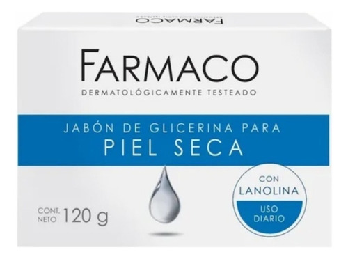 La Farmaco Jabon Glicerina Con Lanolina Para Piel Seca 120 G