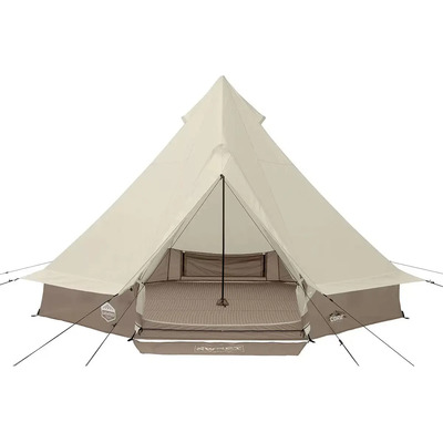 Tienda Casa De Campaña Tipo Glamping Core 6 Personas Color Kaki | Meses sin interés