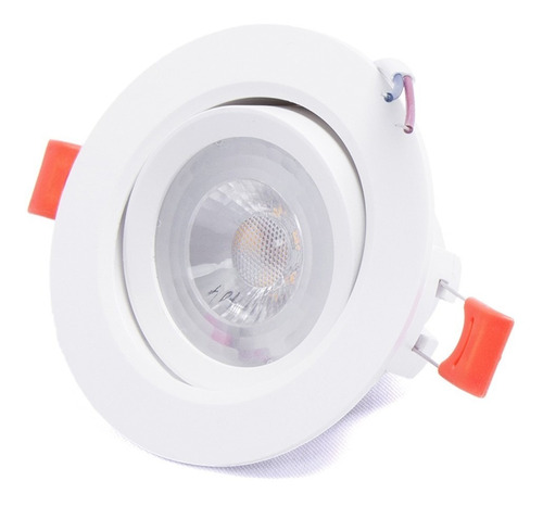 Kit 20 Spot Led 9w Redondo Branco Embutir Gesso Sanca