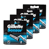 Gillette Sensor Cartuchos, 5-count 4 Unidades, 20 Cartuchos