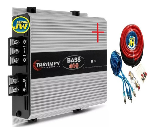 Potencia Amplificador Taramps Bass 400 W Rms + Kit Cable 