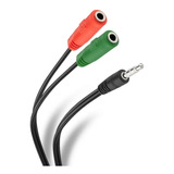 Cable Divisor Splitter Auxiliar 3.5 Mm Micrófono Y Audífono