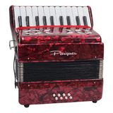 Acordeon Rojo 8 Bajos 22 Teclas Parquer Sj2000rd Musicapilar