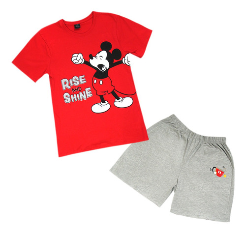 Conjunto Pijama Hombre Mickey Mouse Disney Tela Cómoda