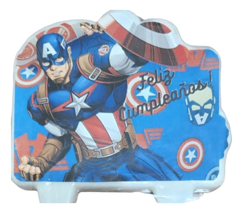 Capitán América Vela Para Cotillón Cumpleaños Celebraciones
