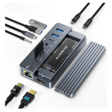 Acasis Usb C Hub Con Gabinete Ssd, Estación De Acoplamiento 