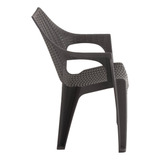 Hermosa Silla Modelo Rattan Amplia Con Brazos