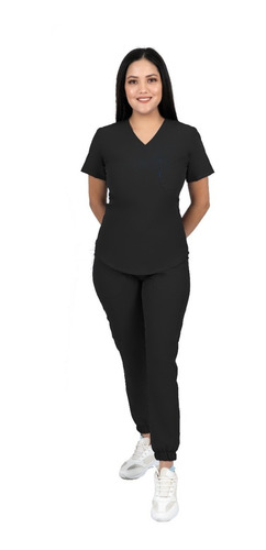 Uniforme Quirurgico Jogger Mujer Antifluidos Negro