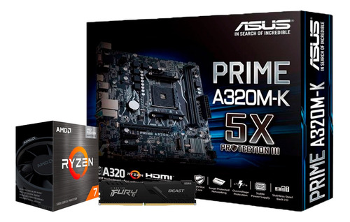 Kit Actualización Gamer Ryzen 7 5700g Tarjeta 32gb