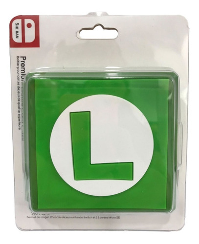 Portajuegos L Luigi Nintendo Switch (caben 12 Juegos)