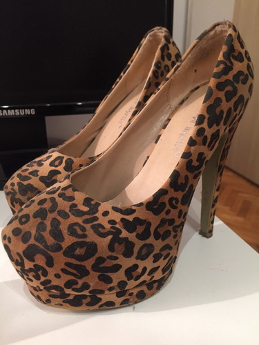 Stilettos Zapatos  Animal Print 35