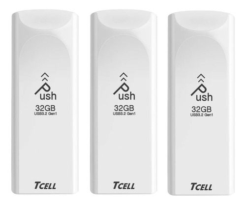 Tcell Push 32gb 3 Unidades Usb 3.2 Gen1 (3.1/3.0) Usb Flash 