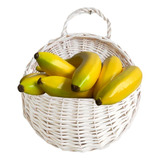 6 Frutas Bananas Artificiais Alta Qualidade Para Decorações